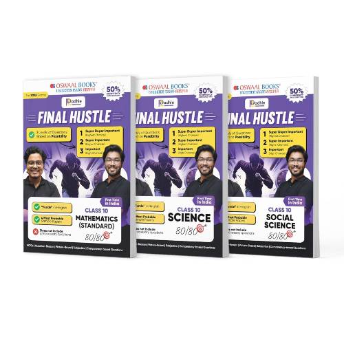 Final Hustle for CBSE Class 10 Science Mathematics Standard Social Science by Padhle