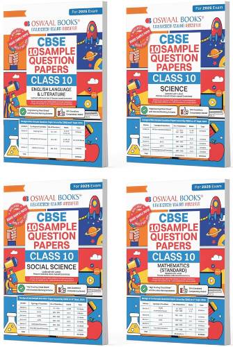 Oswaal CBSE Sample Question Papers Class 10 (2025) English, Science, Social Science & Maths Standard